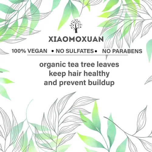 Miniatura 7 de Xiaomoxuan Juego de champú y acondicionador de árbol de té para cabello rizado, set de champú y acondicionador natural para el cabello, champú
