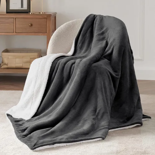 Miniatura 3 de Bedsure GentleSoft Manta Throw de Forro Polar Sherpa Tamaño Twin para Sofá - Manta Gruesa y Cálida para Mujeres y Hombres, Manta Twin Suave y 02
