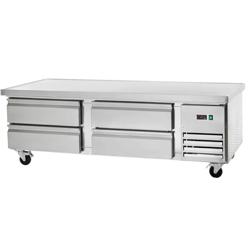 Arctic Air ARCB72 74' Base refrigerada para chef con cuatro cajones, acero inoxidable, 115 V
