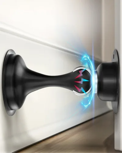 Miniatura 11 de Tope magnético para puerta, de acero inoxidable, con bloqueo magnético, cinta adhesiva de doble cara 3M, sin perforaciones, tornillos para un