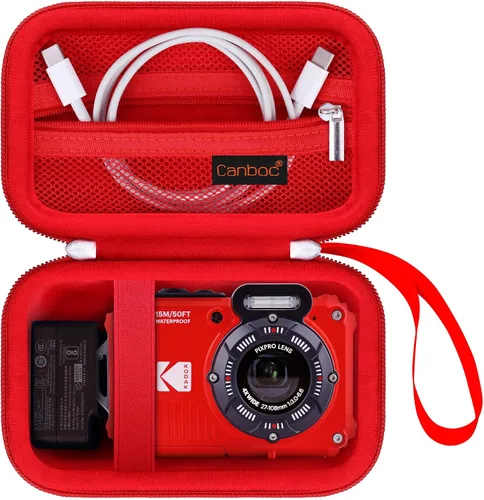 Miniatura 10 de Canboc Funda de transporte para cámara digital Kodak PIXPRO WPZ2, resistente e impermeable, bolsa de fotografía subacuática, bolsillo de malla