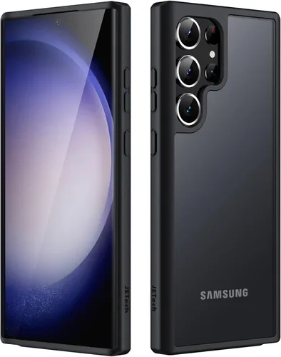 JETech Funda mate para Samsung Galaxy S23 Ultra 5G de 6.8 pulgadas, funda protectora delgada translúcida esmerilada para teléfono, antihuellas Negro