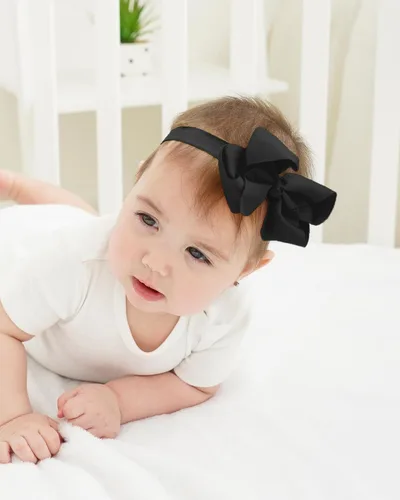 Miniatura 8 de jollybows 40 piezas Diademas con Lazos de Cinta Grosgrain para Bebés Niñas 4" Banda Elástica para el Cabello Accesorios para el Cabello para Bebés