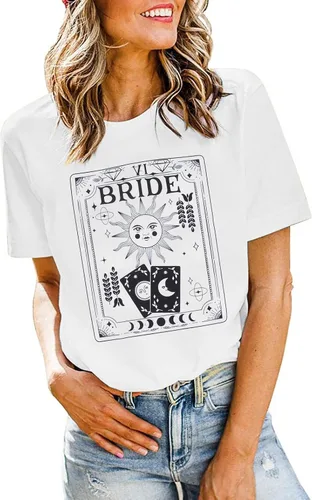 Miniatura 2 de Camisa de novia para mujer, camiseta de bachillerato para despedida de soltera, camiseta de novia de bruja, camiseta para novia, boda, luna de miel