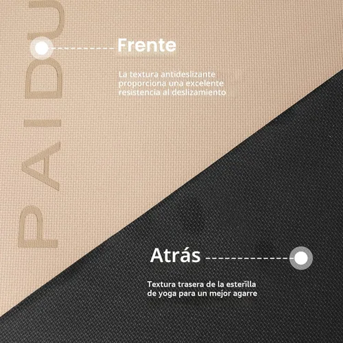 Miniatura 3 de PAIDU Yoga Mat Non Slip Anti-tear,extra thick-2/5 inch（10MM）High Resiliency Professional POE Yoga Mats for Women Men Kids,72"x24"inch,Workout, Yoga
