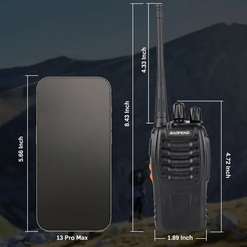 Miniatura 2 de BAOFENG Walkie Talkies 888S recargable de largo alcance con auriculares para adultos, radio profesional de 16 canales, radios bidireccionales