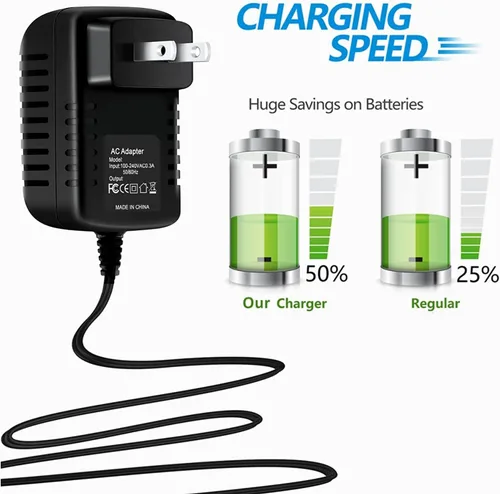 Miniatura 5 de Adaptador de 8 V CC de repuesto para Hurricane SpinScrubber Spin Scrubber Brush Charger Cable de alimentación