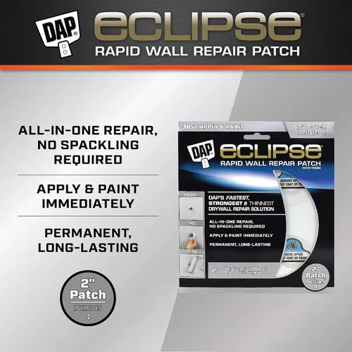 Miniatura 3 de DAP Eclipse Parche de reparación rápida de pared, 2 pulgadas, paquete de 4 (7079809161)