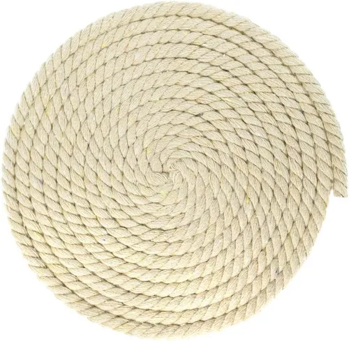 Miniatura 75 de West Coast Paracord - Cuerda de algodón natural trenzada de 3 hebras, 1/4, 1/2, 5/8, 3/4 y 1 pulgada de diámetro, 10, 25, 50, 100 pies Escala