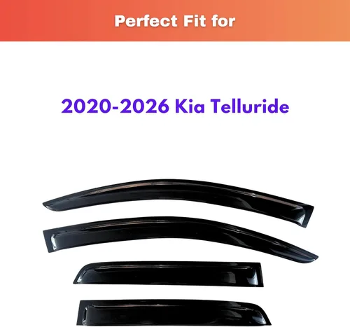 Miniatura 56 de KPY Visor de ventana compatible con Kia Soul 2009-2013, Protector contra lluvia de 4 unidades, deflectores de ventilación de ventana lateral