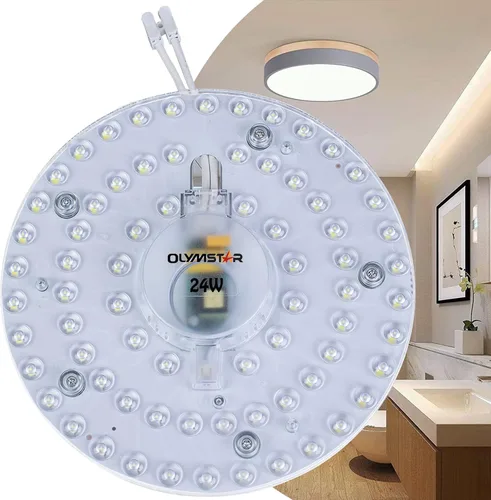 Miniatura 11 de Kit de luz LED de 15 W de repuesto para ventilador de techo de montaje empotrado, panel de tablero de reequipamiento del motor LED, 4500K