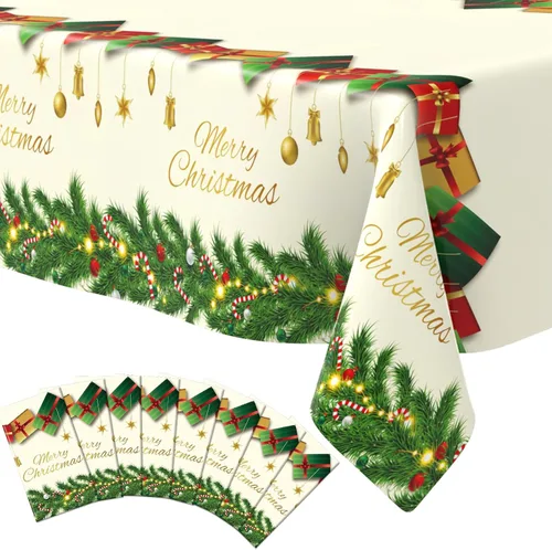 Miniatura 10 de Decoraciones para Fiestas de Fútbol, Paquete de 2 Manteles de Plástico para Fútbol (54x108 Pulgadas), Cubiertas de Manteles Rectangulares