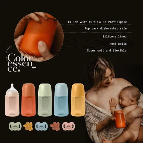 Miniatura 8 de Suavinex Color Essence SX PRO Biberón fisiológico de silicona flexible suave y flexible, biberones anticólicos, soporta la lactancia materna, Verde