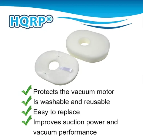 Miniatura 3 de HQRP Paquete de 2 filtros de espuma y fieltro XFFV300 de repuesto para aspiradoras verticales ultraligeras Shark Rocket Deluxe UV450 UV450_26 HV300