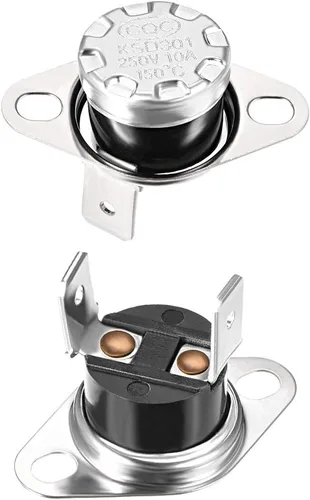 Miniatura 22 de uxcell KSD301 Termostato 104.0 °F/104°F 10A N.C Ajustar interruptor de temperatura de disco rápido para microondas, horno, cafetera 2 piezas