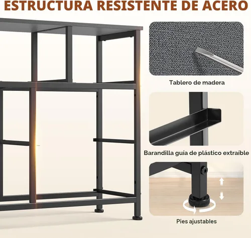 Miniatura 5 de Sweetcrispy Cómoda de 7 cajones con cubos de tela, torre organizadora de almacenamiento de tela para dormitorio, armario, pasillo, entrada, cómoda