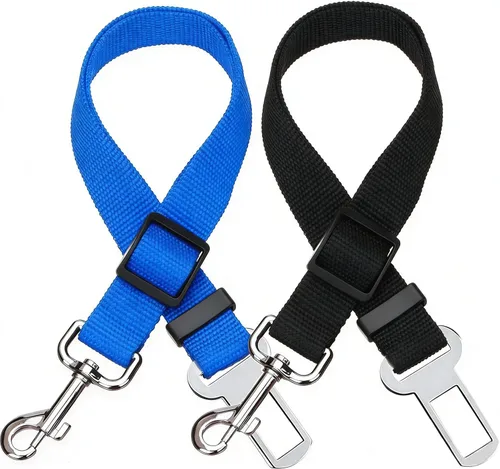 Miniatura 11 de Elisel Elisel - Paquete de 2 cinturones de seguridad de automóvil para mascotas, perros y gatos, longitud ajustable, accesorios para mascotas