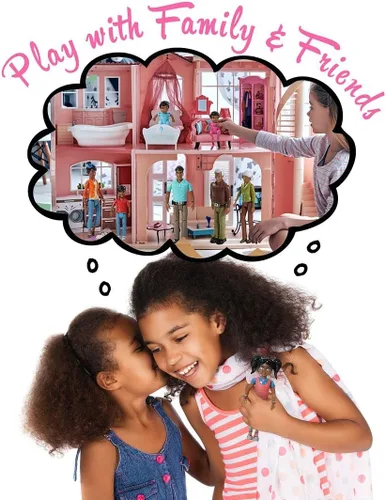 Miniatura 7 de Beverly Hills Doll Collection Sweet Li'l Family African American Dollhouse People - Juego de 9 figuras de acción para abuelo, abuela, mamá, papá