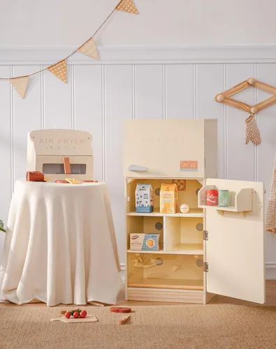 Miniatura 4 de ROBOTIME Juego de Cocina de Juguete - Refrigerador de Juguete de Madera con Accesorios, Juego de Cocina de Simulación para Niños y Niños Pequeños
