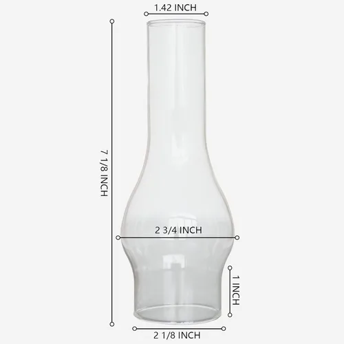 Miniatura 3 de Lámpara de aceite pequeña para chimenea, base de 2 1/8 pulgadas por 7 1/8 pulgadas de altura, pantalla de lámpara de queroseno, lámpara de huracán