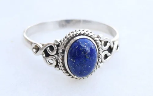 Miniatura 2 de Avicrafts Lapis Lazuli Stone Ring 925 Sterling Silver Statement Ring For Women Handmade Gemstone Christmas Jewellery Gift For Her