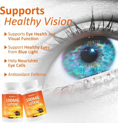 Miniatura 5 de Suplementos de luteína y zeaxantina con astaxantina 50 mg de vitaminas oculares - Luteína premium para apoyo de la visión ocular 180 cápsulas