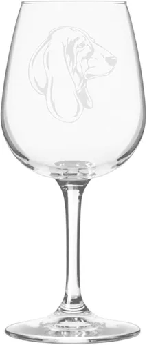 Miniatura 88 de Copa de vino de 12.75 onzas con diseño de perro grabado