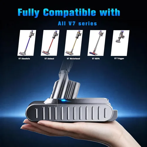 Miniatura 4 de Batería de repuesto mejorada de 10000 mAh 21.6 V 229687 para Dyson V7 batería con pantalla LCD compatible con 225403 SV11 V7 Animal Motorhead