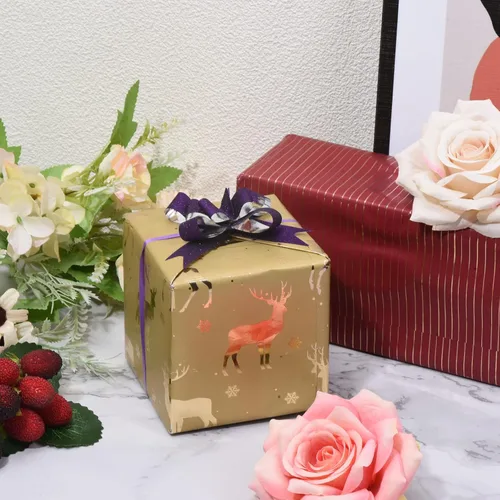 Miniatura 6 de PATIKIL Cinta de lazos de 2 pulgadas, paquete de 40 lazos decorativos para bodas, fiestas, cumpleaños, decoración en tono dorado
