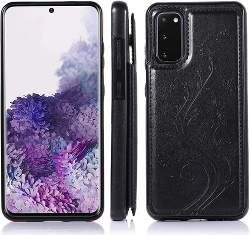 Miniatura 4 de Funda de teléfono para Samsung Galaxy S20 Glaxay S 20 5G de 6.2 pulgadas con protector de pantalla de vidrio templado y tarjetero con soporte