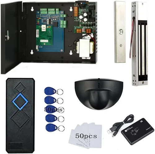 Miniatura 9 de Cerradura de huelga eléctrica completa TCP/IP red de control de acceso de una sola puerta Kits de sistema con fuente de alimentación de metal de 110