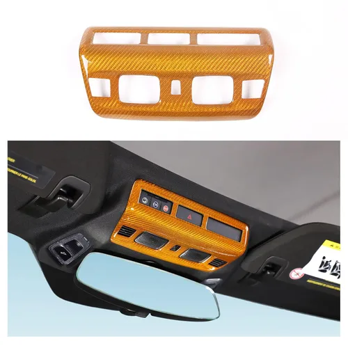Miniatura 9 de TOYCIDFG Marco de luz de lectura de fibra de carbono para Chevrolet C8 Corvette Accesorios 2020-2024 (negro)