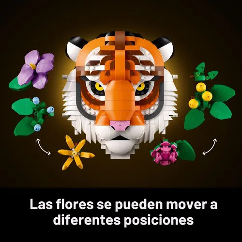 Miniatura 4 de LEGO Art The Fauna Collection - Tigre, juego de construcción para adultos a partir de 18 años, idea de regalo para el nuevo hogar o inauguración