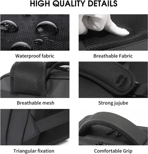 Miniatura 7 de TANGCORLE Mochila de viaje expandible aprobada para vuelos, mochila de 17.3 pulgadas para laptop de negocios para mujeres y hombres