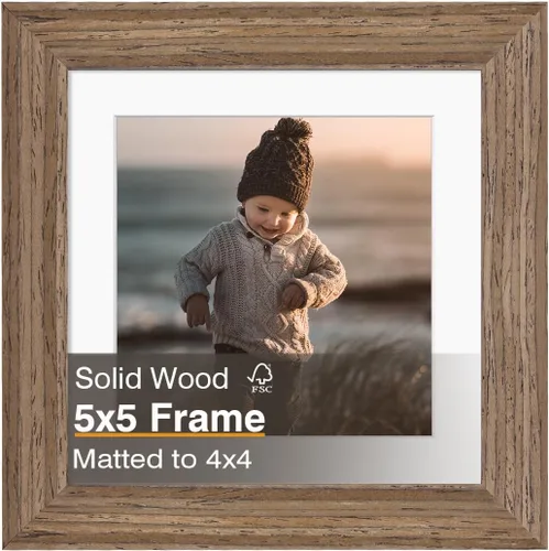 Miniatura 160 de KINLINK 3.5x5 Picture Frame, Ash Black Solid Wood Frame with Plexiglass for Table Top and Wall Mounting, Photo Frame for Horizontal or Vertical