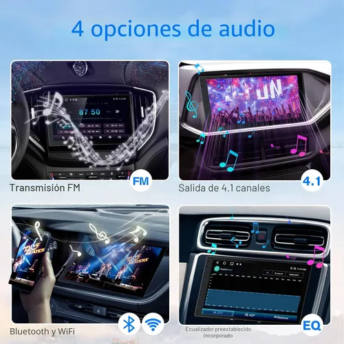 Miniatura 6 de Estéreo de coche Haudio, doble din, con pantalla táctil HD de 7 pulgadas CarPlay y Android Auto Cámara de respaldo Navegación GPS por