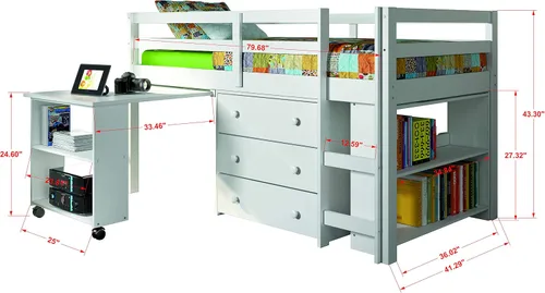 Miniatura 3 de Donco Kids cama baja tipo estudio loft