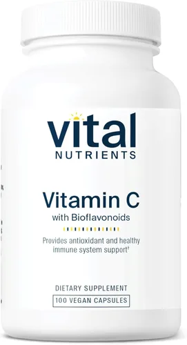 Vital Nutrients Vitamina C con bioflavonoides - Suplemento vegano para apoyo inmunológico* - 1000 mg de vitamina C y 500 mg de bioflavonoides