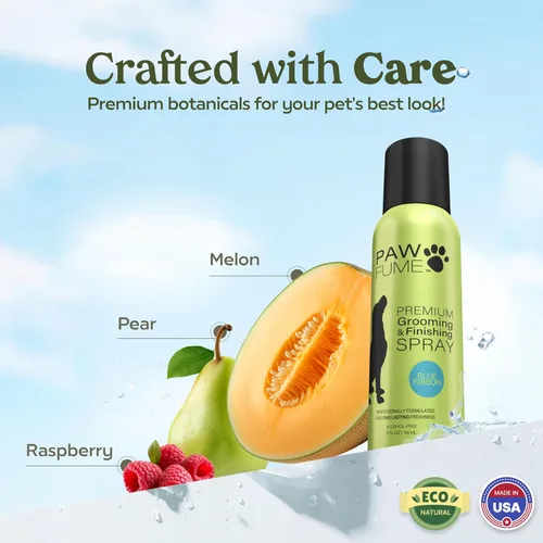Miniatura 4 de PAWFUME - Perfume en aerosol para perros para aseo, cinta azul, paquete de 1 – Mantén a tu cachorro fresco todo el día – Probiótico, sin alcohol