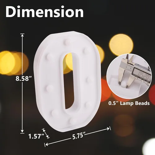 Miniatura 2 de Letrero LED de marquesina, letras iluminadas del alfabeto, letras LED que funcionan con pilas, para luz nocturna, bodas, cumpleaños, fiestas