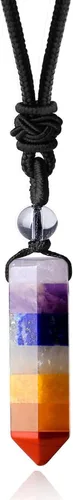 Miniatura 13 de XIANNVXI Collar de Cristal para Hombres y Mujeres con Cuerda Ajustable, Punto Hexagonal, Piedras de Cristal Curativas, Collares de Joyería
