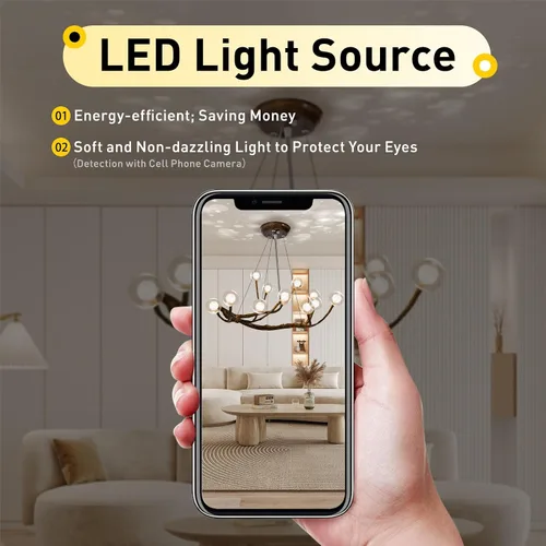 Miniatura 7 de Moderno candelabro Sputnik de burbujas de cristal, 12 luces, ramas de madera de mediados de siglo, lámparas de techo, lámpara de techo industrial