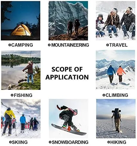 Miniatura 7 de Toomett Pantalones de nieve para senderismo para hombre, esquí, invierno, con forro polar, repelente al agua, campamento, caminar, pesca