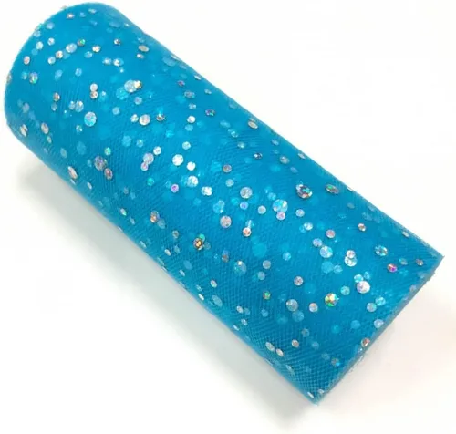 Miniatura 28 de Rollo de tul con lentejuelas con purpurina, decoración de boda, suministros de organza para fiestas de cumpleaños, carrete de tela, vestido tutú
