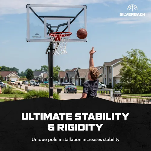 Miniatura 6 de Silverback NXT. Canasta de baloncesto en tierra de 152 cm con tablero de altura ajustable y diseño QuickPlay NXT 60