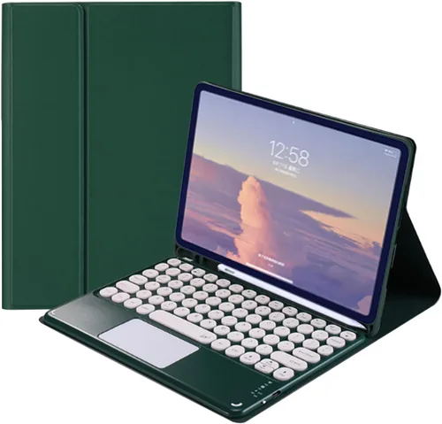 Miniatura 9 de Funda de teclado con panel táctil para Galaxy Tab A8 de 10.5 pulgadas 2022 (SM-X200/X205/X207), funda de teclado inteligente delgada con lindo