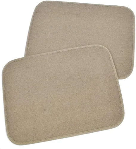 Miniatura 7 de BDK Alfombrillas de Piso de Alfombra Resistentes de Color Beige Delanteras y Traseras, Forros Universales para Automóvil, SUV, Camioneta y Camión
