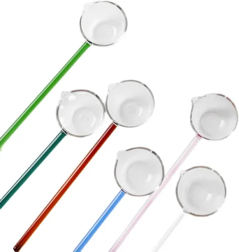Miniatura 2 de Cucharón de sopa de vidrio de borosilicato con alto contenido de borosilicato, utensilios de cocina resistentes al calor, cucharón de cocina