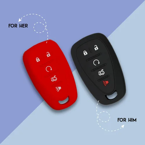 Miniatura 5 de Autobase Funda de silicona para llavero de Chevy Malibu Camaro Trax Traverse Trailblazer Sonic Cruze Blazer Volt Equinox Spark Accesorio