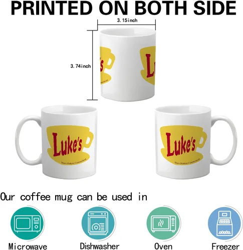 Miniatura 6 de Toshiy Luke's Diner - Taza de café, regalo divertido para los amantes de los comedores, elefante blanco de Navidad, 11 onzas